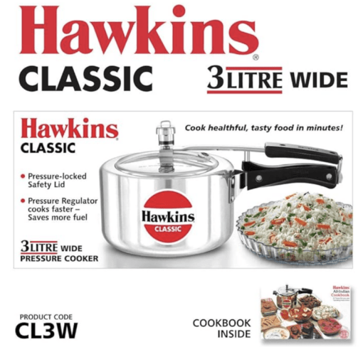 Hawkins Classic 3L (Wide) Pressure Cooker - Image 4